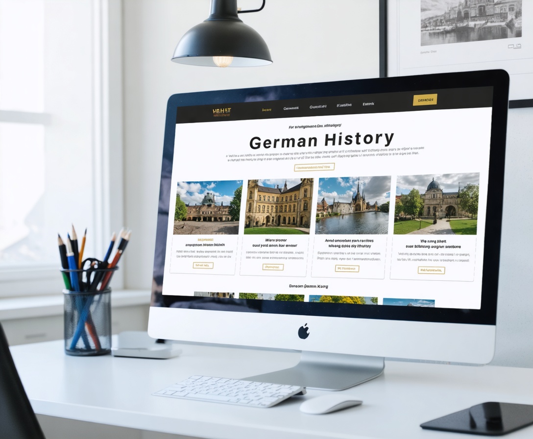 Webdesigner arbeitet an einem Storytelling-Projekt in einem Münchner Studio